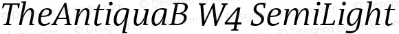 TheAntiquaB-W4SemiLightItalic