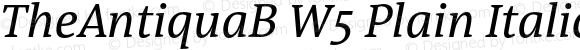 TheAntiquaB W5 Plain Italic Version 1.005