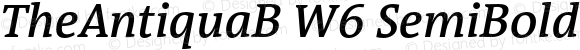 TheAntiquaB W6 SemiBold Italic Version 1.005