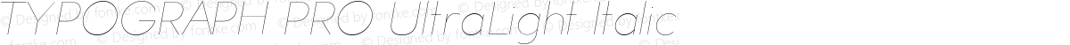 TYPOGRAPH PRO UltraLight Italic