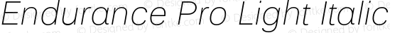 Endurance Pro Light Italic