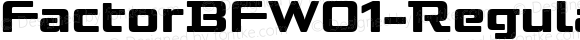 FactorBFW01-Regular Regular Version 1.1