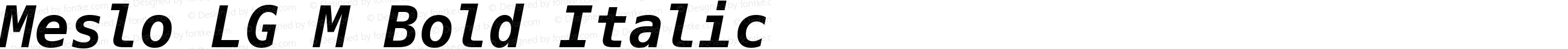 Meslo LG M Bold Italic