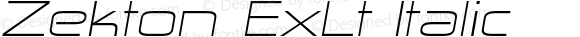 Zekton ExLt Italic Version 4.001