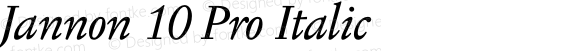 Jannon10Pro-Italic