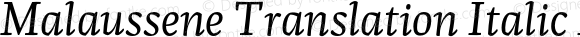 Malaussene Translation Italic Italic