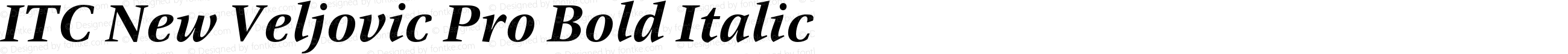 ITC New Veljovic Pro Bold Italic