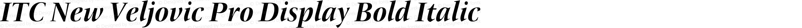 ITC New Veljovic Pro Display Bold Italic