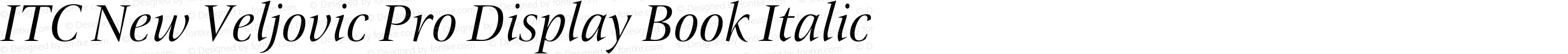 ITC New Veljovic Pro Display Book Italic
