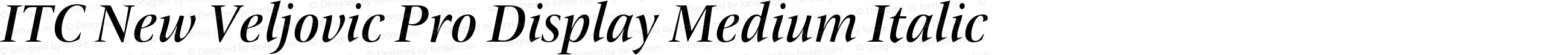 ITC New Veljovic Pro Display Medium Italic