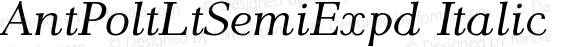 AntPoltLtSemiExpd Italic