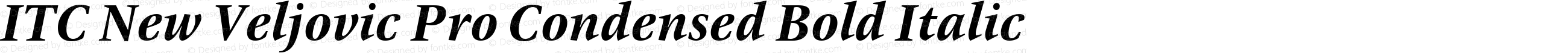 ITC New Veljovic Pro Condensed Bold Italic