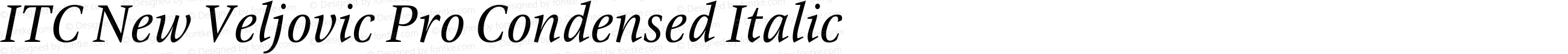 ITC New Veljovic Pro Condensed Italic