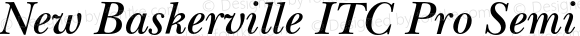 New Baskerville ITC Pro Semi Bold Italic