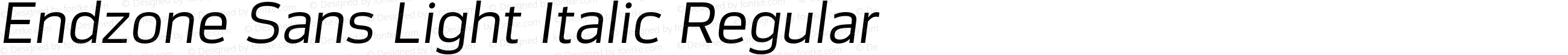 Endzone Sans Light Italic Regular