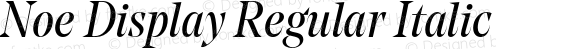 Noe Display Regular Italic