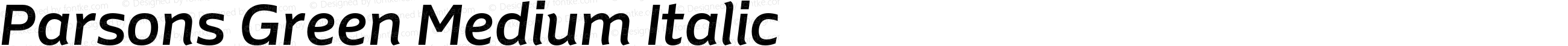 Parsons Green Medium Italic