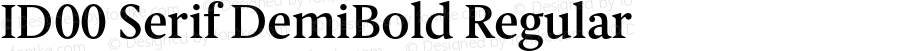 ID00 Serif DemiBold Regular Version 1.001