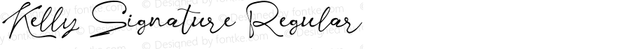 Kelly Signature Regular Version 1.036;Fontself Maker 3.5.4