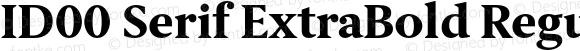 ID00 Serif ExtraBold Regular Version 1.001