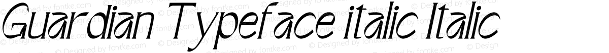 Guardian Typeface italic Italic