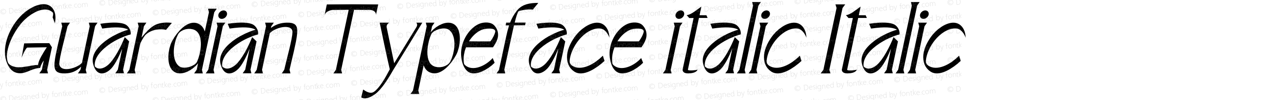 Guardian Typeface italic Italic