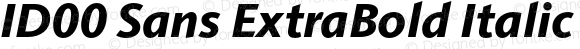 ID00 Sans ExtraBold Italic Regular Version 1.001