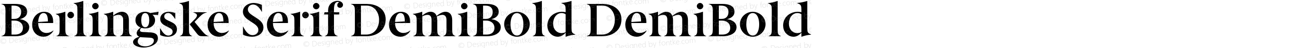Berlingske Serif DemiBold DemiBold