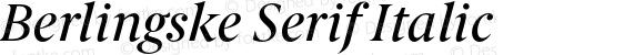 Berlingske Serif Italic