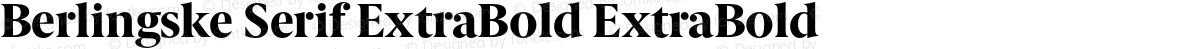 Berlingske Serif ExtraBold ExtraBold