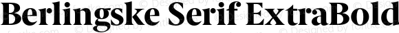 Berlingske Serif ExtraBold ExtraBold