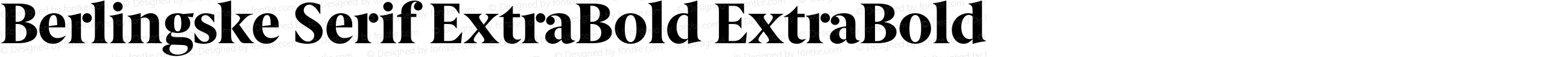 Berlingske Serif ExtraBold ExtraBold