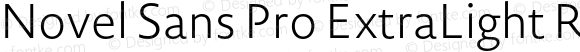 Novel Sans Pro ExtraLight Regular Version 1.002