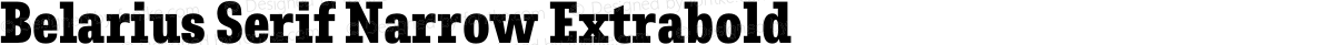 Belarius Serif Narrow Extrabold