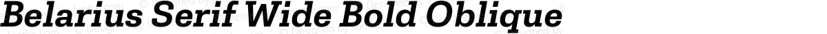 Belarius Serif Wide Bold Oblique