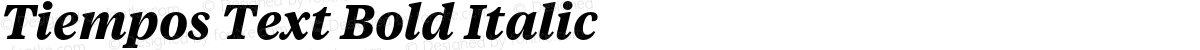 Tiempos Text Bold Italic