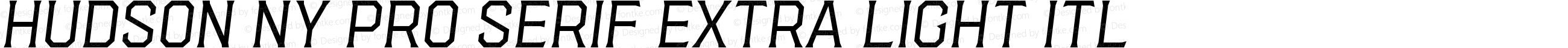 Hudson NY Pro Serif Extra Light Itl