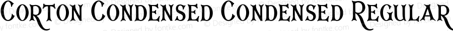 Corton Condensed Condensed Regular Version1.000 2011 initial release