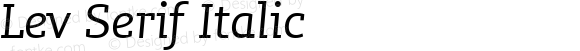 Lev Serif Italic