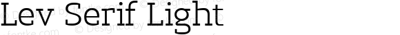 Lev Serif Light