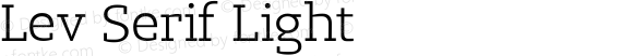 Lev Serif Light