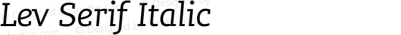 Lev Serif Italic