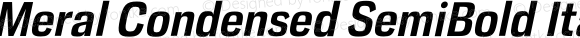 Meral Condensed SemiBold Italic