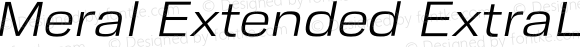 Meral Extended ExtraLight Italic