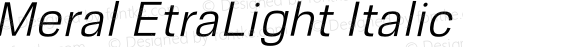 Meral EtraLight Italic