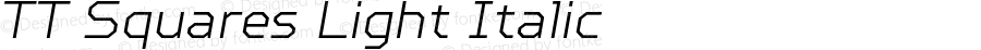 TT Squares Light Italic