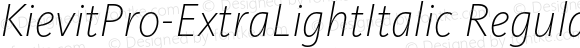 KievitPro-ExtraLightItalic