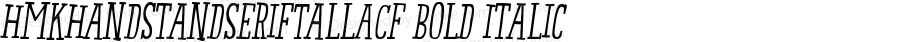 HmkHandstandSerifTallACF Bold Italic