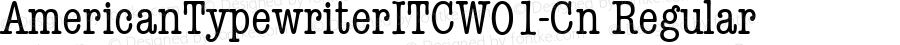 AmericanTypewriterITCW01-Cn Regular Version 1.00