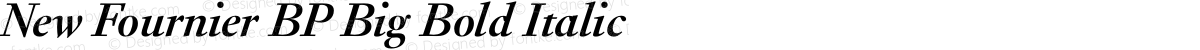 New Fournier BP Big Bold Italic